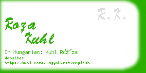 roza kuhl business card